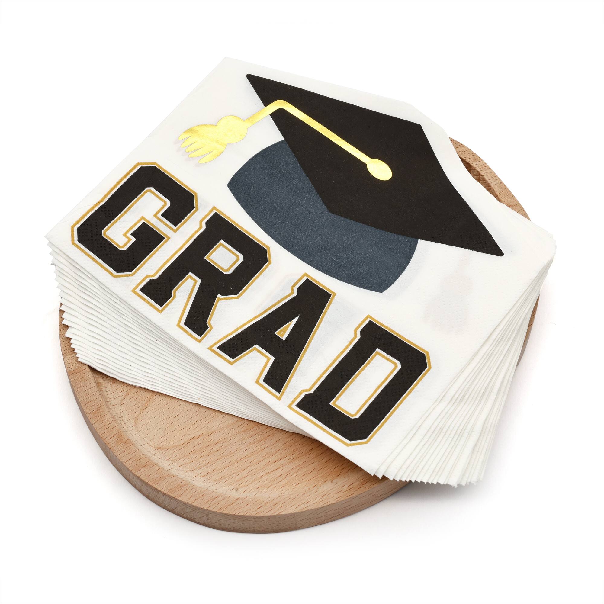 Graduation Cap Shaped Lunch Napkins, 20ct. by Celebrate It™